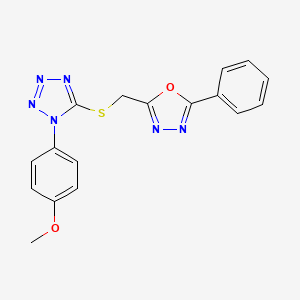 1-(4-methoxyphenyl)-5-{[(5-phenyl-1,3,4-oxadiazol-2-yl)methyl]sulfanyl}-1H-1,2,3,4-tetrazole