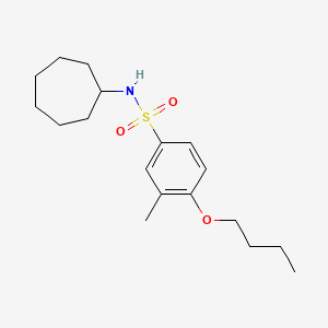 [(4-Butoxy-3-methylphenyl)sulfonyl]cycloheptylamine