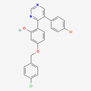 2-[5-(4-Bromophenyl)pyrimidin-4-yl]-5-[(4-chlorobenzyl)oxy]phenol