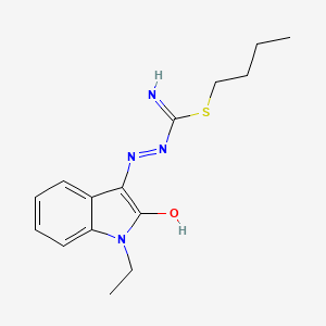 molecular formula C15H20N4OS B1220570 1-Ethylisatin-S-n-butylisothiosemicarbazone CAS No. 39497-42-2