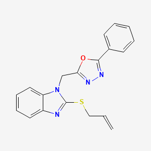 1-[(5-phenyl-1,3,4-oxadiazol-2-yl)methyl]-2-(prop-2-en-1-ylsulfanyl)-1H-benzimidazole