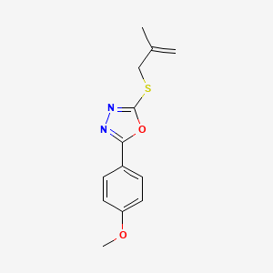 2-(4-Methoxyphenyl)-5-[(2-methylprop-2-en-1-yl)sulfanyl]-1,3,4-oxadiazole