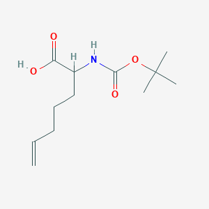 molecular formula C12H21NO4 B122058 2-叔丁氧羰基氨基-5-庚烯酸 CAS No. 119808-36-5
