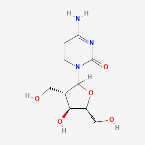 molecular formula C10H15N3O5 B1220580 1-[2-Deoxy-2-(hydroxymethyl)pentofuranosyl]-4-imino-1,4-dihydropyrimidin-2-ol 