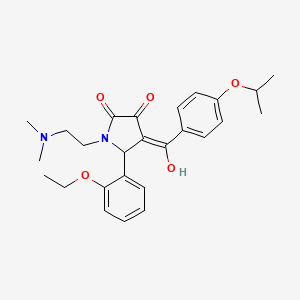 molecular formula C26H32N2O5 B12205800 1-[2-(dimethylamino)ethyl]-5-(2-ethoxyphenyl)-3-hydroxy-4-(4-isopropoxybenzoyl)-1,5-dihydro-2H-pyrrol-2-one 