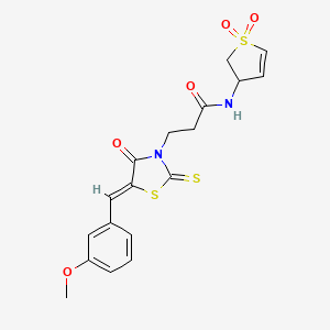 N-(1,1-dioxido-2,3-dihydrothiophen-3-yl)-3-[(5Z)-5-(3-methoxybenzylidene)-4-oxo-2-thioxo-1,3-thiazolidin-3-yl]propanamide