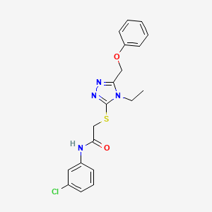 N-(3-chlorophenyl)-2-{[4-ethyl-5-(phenoxymethyl)-4H-1,2,4-triazol-3-yl]sulfanyl}acetamide