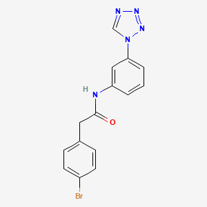 2-(4-bromophenyl)-N-[3-(1H-tetrazol-1-yl)phenyl]acetamide