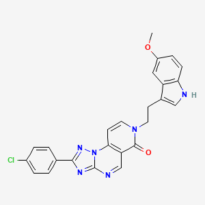 2-(4-chlorophenyl)-7-[2-(5-methoxy-1H-indol-3-yl)ethyl]pyrido[3,4-e][1,2,4]triazolo[1,5-a]pyrimidin-6(7H)-one