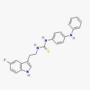 1-[2-(5-fluoro-1H-indol-3-yl)ethyl]-3-[4-(phenylamino)phenyl]thiourea