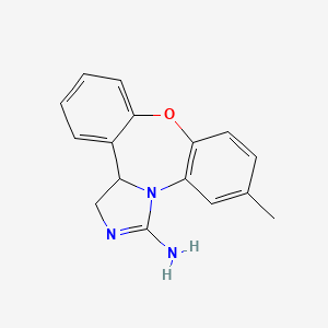 B1220587 Dibenz(b,f)imidazo(1,5-d)(1,4)oxazepin-3-amine, 1,13b-dihydro-6-methyl- CAS No. 92588-10-8