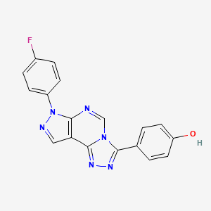 4-[7-(4-fluorophenyl)-7H-pyrazolo[4,3-e][1,2,4]triazolo[4,3-c]pyrimidin-3-yl]phenol