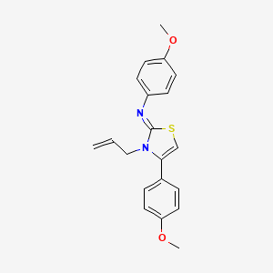 4-methoxy-N-[(2Z)-4-(4-methoxyphenyl)-3-(prop-2-en-1-yl)-1,3-thiazol-2(3H)-ylidene]aniline