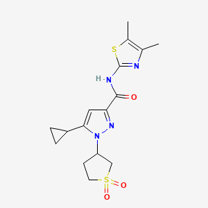 5-cyclopropyl-N-(4,5-dimethylthiazol-2-yl)-1-(1,1-dioxidotetrahydrothiophen-3-yl)-1H-pyrazole-3-carboxamide