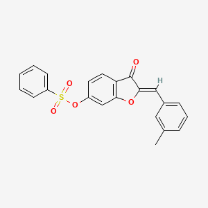 2-[(3-Methylphenyl)methylene]-3-oxobenzo[3,4-b]furan-6-yl benzenesulfonate