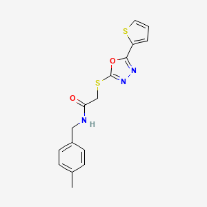 N-(4-methylbenzyl)-2-{[5-(thiophen-2-yl)-1,3,4-oxadiazol-2-yl]sulfanyl}acetamide