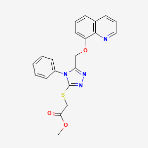 Methyl 2-[4-phenyl-5-(8-quinolyloxymethyl)-1,2,4-triazol-3-ylthio]acetate