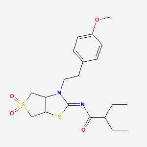 2-ethyl-N-[(2Z)-3-[2-(4-methoxyphenyl)ethyl]-5,5-dioxidotetrahydrothieno[3,4-d][1,3]thiazol-2(3H)-ylidene]butanamide