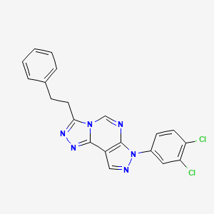 3-(3,4-Dichlorophenyl)-7-(2-phenylethyl)-6-hydropyrazolo[5,4-d]1,2,4-triazolo[4,3-e]pyrimidine