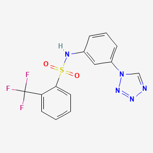 N-[3-(1H-tetrazol-1-yl)phenyl]-2-(trifluoromethyl)benzenesulfonamide