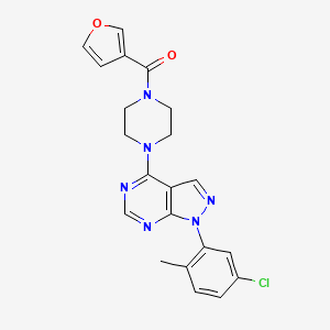 1-[1-(5-chloro-2-methylphenyl)-1H-pyrazolo[3,4-d]pyrimidin-4-yl]-4-(furan-3-carbonyl)piperazine