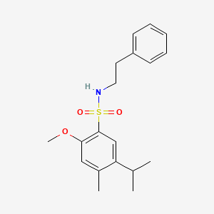 {[2-Methoxy-4-methyl-5-(methylethyl)phenyl]sulfonyl}(2-phenylethyl)amine