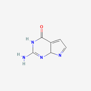 molecular formula C6H6N4O B12206097 2-Amino-3,7a-dihydropyrrolo[2,3-d]pyrimidin-4-one 