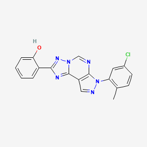 2-[7-(5-chloro-2-methylphenyl)-7H-pyrazolo[4,3-e][1,2,4]triazolo[1,5-c]pyrimidin-2-yl]phenol