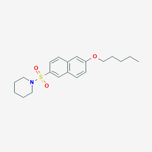 molecular formula C20H27NO3S B12206134 1-{[6-(Pentyloxy)naphthalen-2-yl]sulfonyl}piperidine 