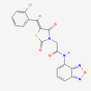 N-(2,1,3-benzoxadiazol-4-yl)-2-[(5Z)-5-(2-chlorobenzylidene)-2,4-dioxo-1,3-thiazolidin-3-yl]acetamide