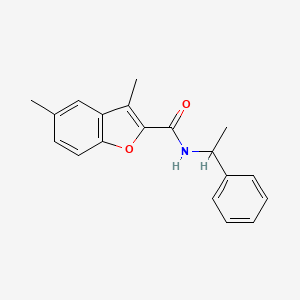 molecular formula C19H19NO2 B12206201 2-Benzofurancarboxamide, 3,5-dimethyl-N-(1-phenylethyl)- CAS No. 951894-76-1