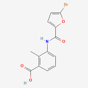 molecular formula C13H10BrNO4 B1220622 3-[[(5-Bromo-2-furanyl)-oxomethyl]amino]-2-methylbenzoic acid 