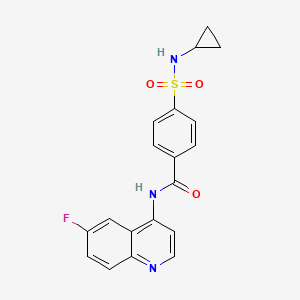 molecular formula C19H16FN3O3S B12206221 4-(cyclopropylsulfamoyl)-N-(6-fluoroquinolin-4-yl)benzamide 