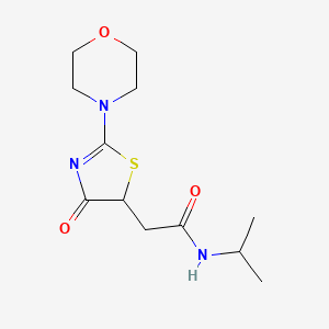 2-[2-(morpholin-4-yl)-4-oxo-4,5-dihydro-1,3-thiazol-5-yl]-N-(propan-2-yl)acetamide