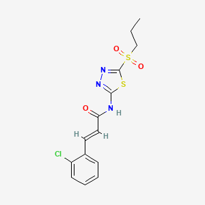 (2E)-3-(2-chlorophenyl)-N-[5-(propylsulfonyl)-1,3,4-thiadiazol-2-yl]prop-2-enamide