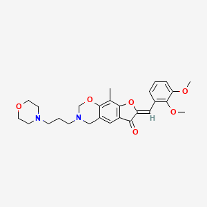 (7Z)-7-(2,3-dimethoxybenzylidene)-9-methyl-3-[3-(morpholin-4-yl)propyl]-3,4-dihydro-2H-furo[3,2-g][1,3]benzoxazin-6(7H)-one