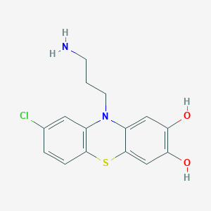 molecular formula C15H15ClN2O2S B1220632 10-(3-Aminopropyl)-8-chlorophenothiazine-2,3-diol CAS No. 95574-30-4
