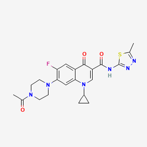 7-(4-acetylpiperazin-1-yl)-1-cyclopropyl-6-fluoro-N-[(2Z)-5-methyl-1,3,4-thiadiazol-2(3H)-ylidene]-4-oxo-1,4-dihydroquinoline-3-carboxamide