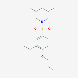 3,5-Dimethyl-1-{[3-(methylethyl)-4-propoxyphenyl]sulfonyl}piperidine