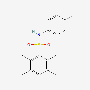 molecular formula C16H18FNO2S B12206377 (4-Fluorophenyl)[(2,3,5,6-tetramethylphenyl)sulfonyl]amine 