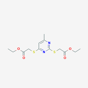 Diethyl 2,2'-[(6-methylpyrimidine-2,4-diyl)disulfanediyl]diacetate