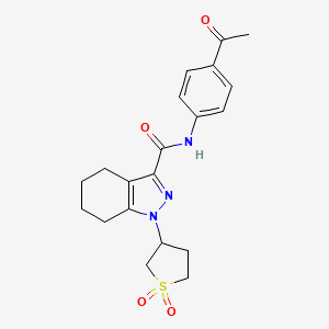 N-(4-acetylphenyl)-1-(1,1-dioxidotetrahydrothiophen-3-yl)-4,5,6,7-tetrahydro-1H-indazole-3-carboxamide