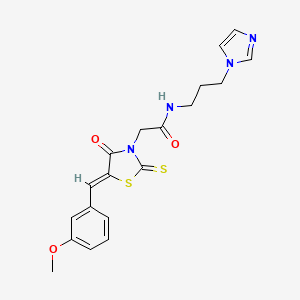 N-[3-(1H-imidazol-1-yl)propyl]-2-[(5Z)-5-(3-methoxybenzylidene)-4-oxo-2-thioxo-1,3-thiazolidin-3-yl]acetamide