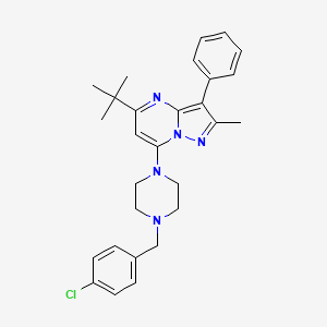 5-Tert-butyl-7-[4-(4-chlorobenzyl)piperazin-1-yl]-2-methyl-3-phenylpyrazolo[1,5-a]pyrimidine