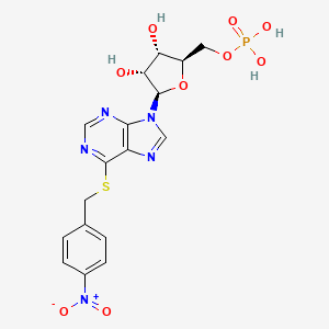 molecular formula C17H18N5O9PS B1220648 6-S-((4-Nitrophenyl)methyl)-6-thio-5'-inosinic acid CAS No. 65199-10-2