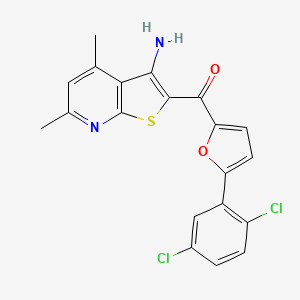 2-[5-(2,5-Dichlorophenyl)furan-2-carbonyl]-4,6-dimethylthieno[2,3-b]pyridin-3-amine