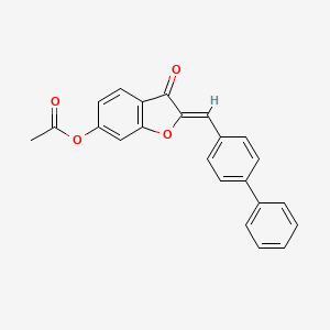 3-Oxo-2-[(4-phenylphenyl)methylene]benzo[3,4-b]furan-6-yl acetate