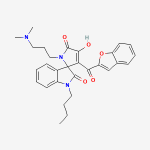 3'-(1-benzofuran-2-ylcarbonyl)-1-butyl-1'-[3-(dimethylamino)propyl]-4'-hydroxyspiro[indole-3,2'-pyrrole]-2,5'(1H,1'H)-dione