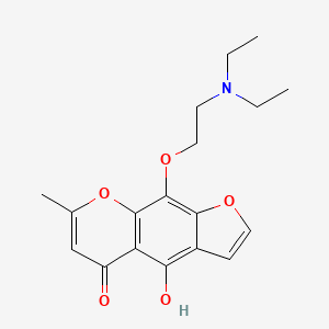 molecular formula C18H21NO5 B1220661 Amikhelline CAS No. 4439-67-2