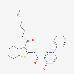 N-{3-[(3-methoxypropyl)carbamoyl]-4,5,6,7-tetrahydro-1-benzothiophen-2-yl}-4-oxo-1-phenyl-1,4-dihydropyridazine-3-carboxamide